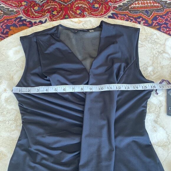 NWT Dex LBD Black Pleated Rushed Dress - Picture 14 of 16